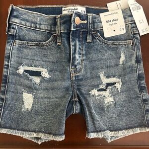 Girls Abercrombie Denim Bike Shorts